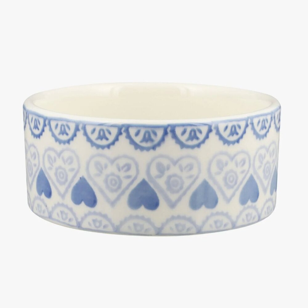 Emma Bridgewater Personalised Blue Sampler Small Pet Bowl